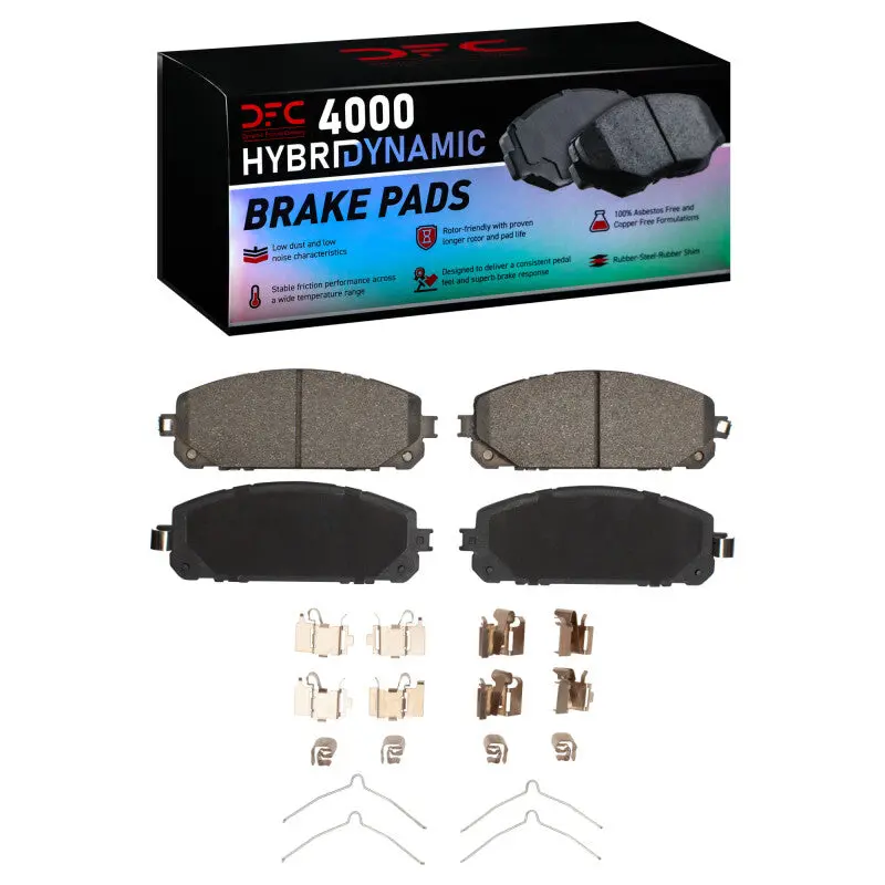 Dfc 14-23 Jeep Cherokee Front 4000 Hybridynamic Brake Pads And Hardware Kit 1