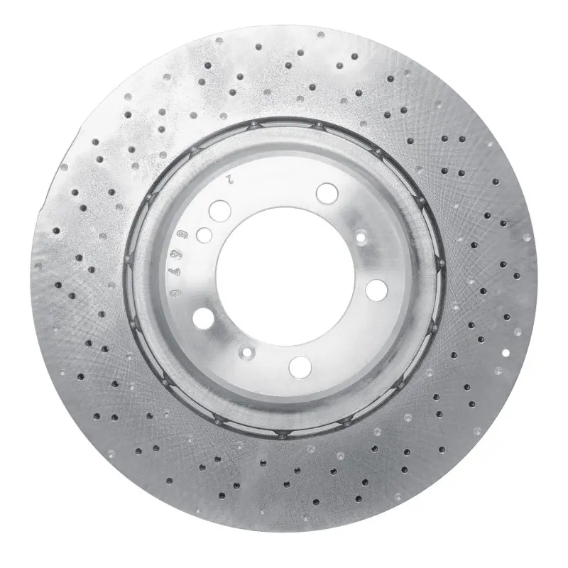 Dfc 15-17 Porsche 911 Left Rear Drilled Hi-Carbon Alloy Geomet Coated Rotor 1