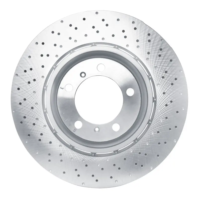 Dfc 15-17 Porsche 911 Right Front Drilled Hi-Carbon Alloy Geomet Coated Rotor 1