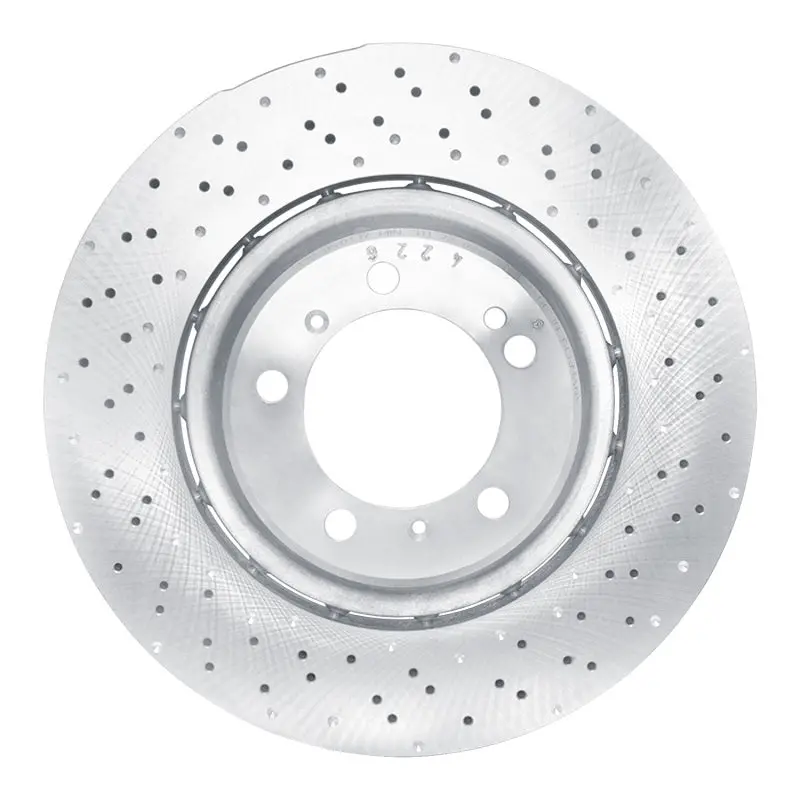 Dfc 15-17 Porsche 911 Right Rear Drilled Hi-Carbon Alloy Geomet Coated Rotor 1