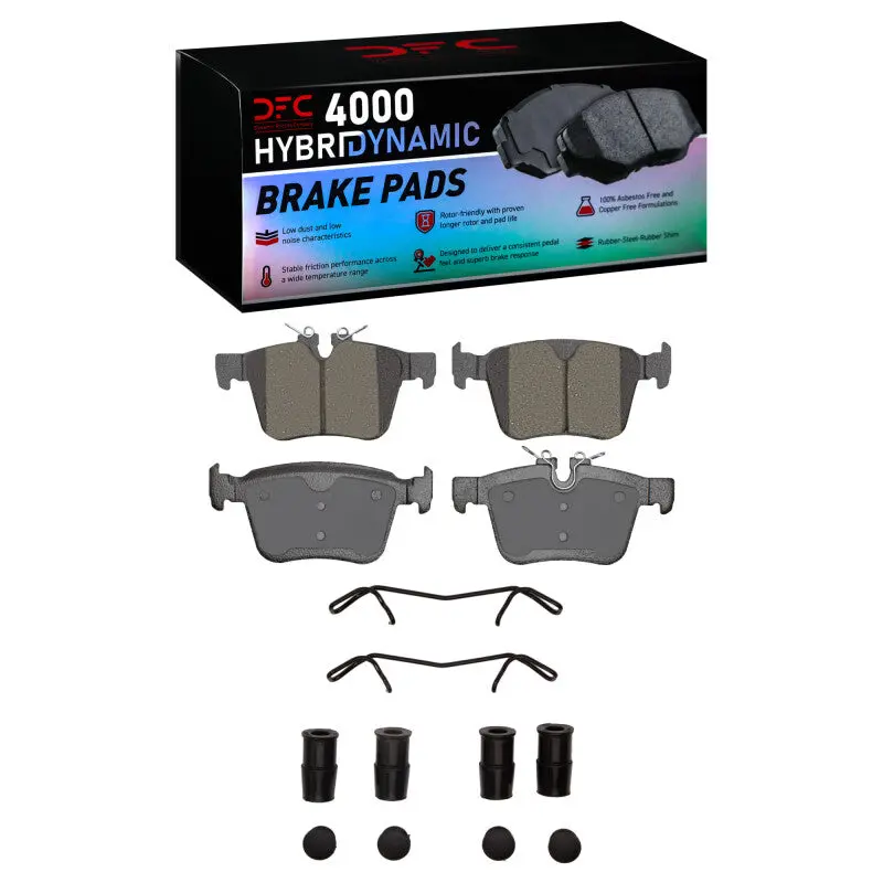Dfc 15-25 Jaguar Xf Rear 4000 Hybridynamic Brake Pads And Hardware Kit 1