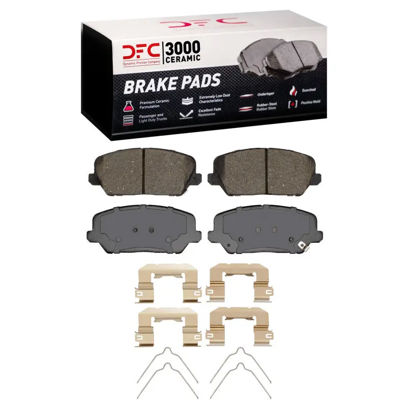 Dfc 16-17 Hyundai Veloster Front 4000 Hybridynamic Brake Pads And Hardware Kit 1