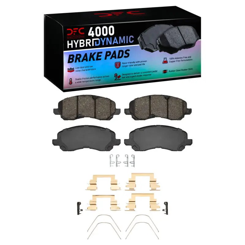 Dfc 16-17 Jeep Compass Front 4000 Hybridynamic Brake Pads And Hardware Kit 1