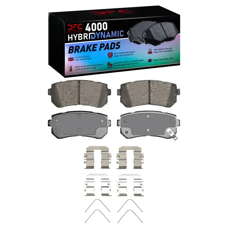 Dfc 16-20 Hyundai Sonata Rear 4000 Hybridynamic Brake Pads And Hardware Kit 1