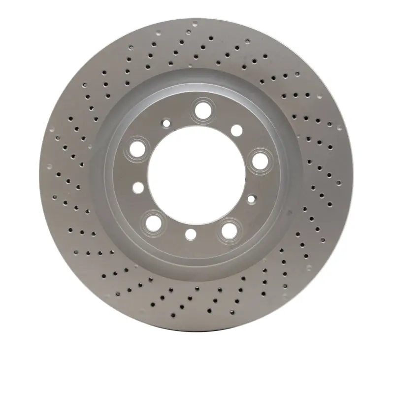 Dfc 16-23 Porsche Boxster Left Rear Drilled Hi-Carbon Alloy Geomet Coated Rotor 1