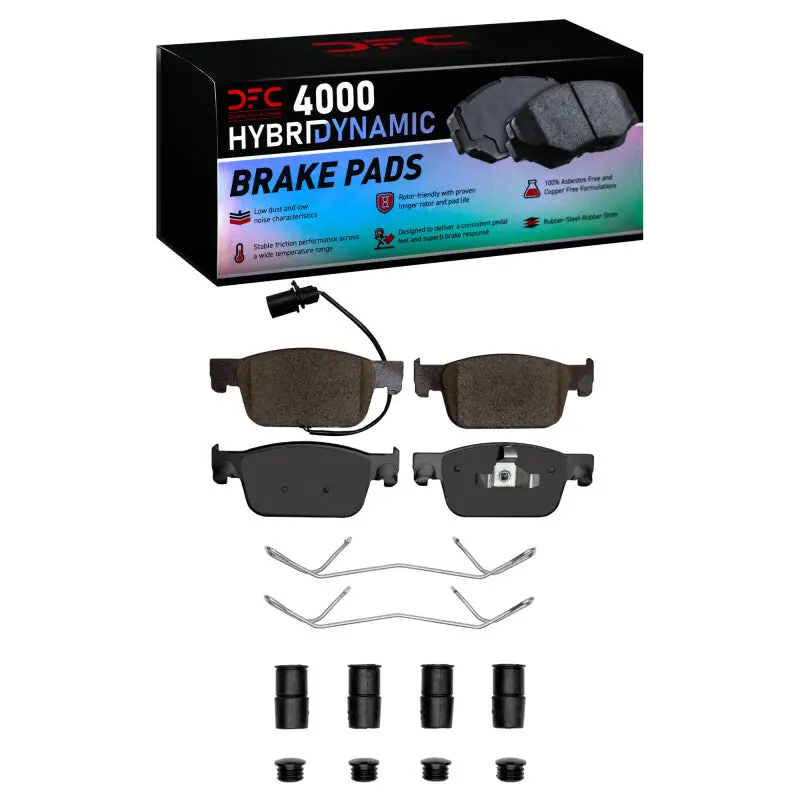 Dfc 16-25 Audi A4 Quattro Front 4000 Hybridynamic Brake Pads And Hardware Kit 1