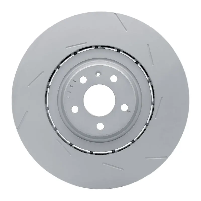 Dfc 17-18 Porsche Macan Right Front Slotted Hi-Carbon Alloy Geomet Coated Rotor 1