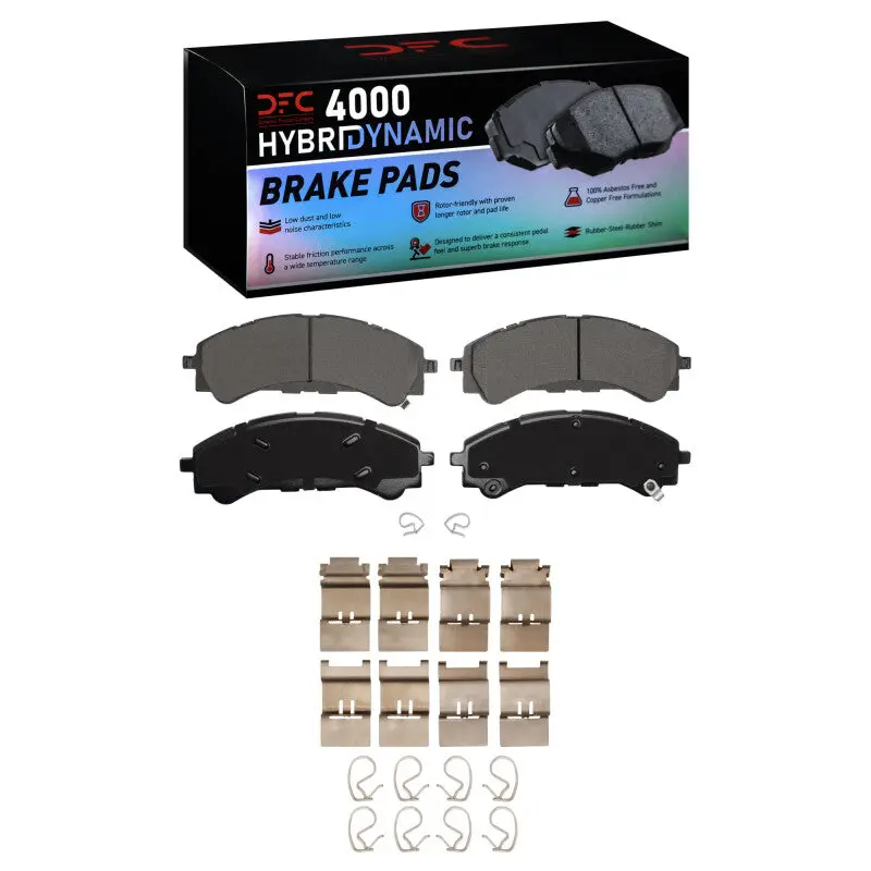 Dfc 19-25 Ford Ranger (Usa/Canada) Front 4000 Hybridynamic Brake Pads And Hardware Kit 1