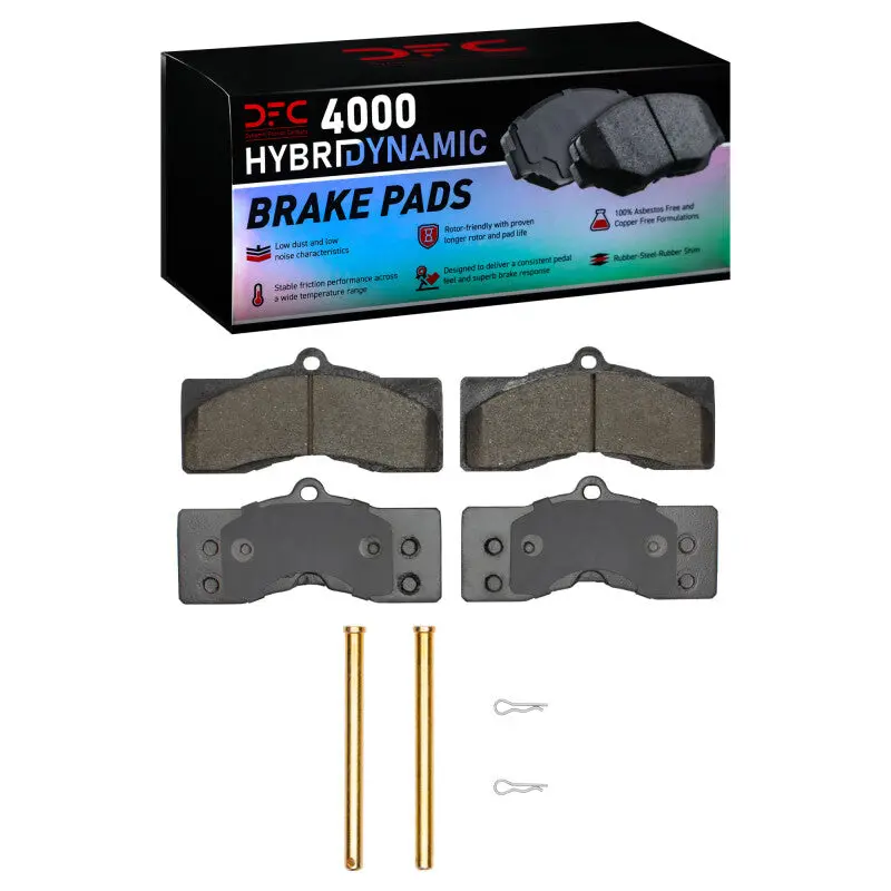 Dfc 63-82 Chevrolet Camaro Front/Rear 4000 Hybridynamic Brake Pads And Hardware Kit 1