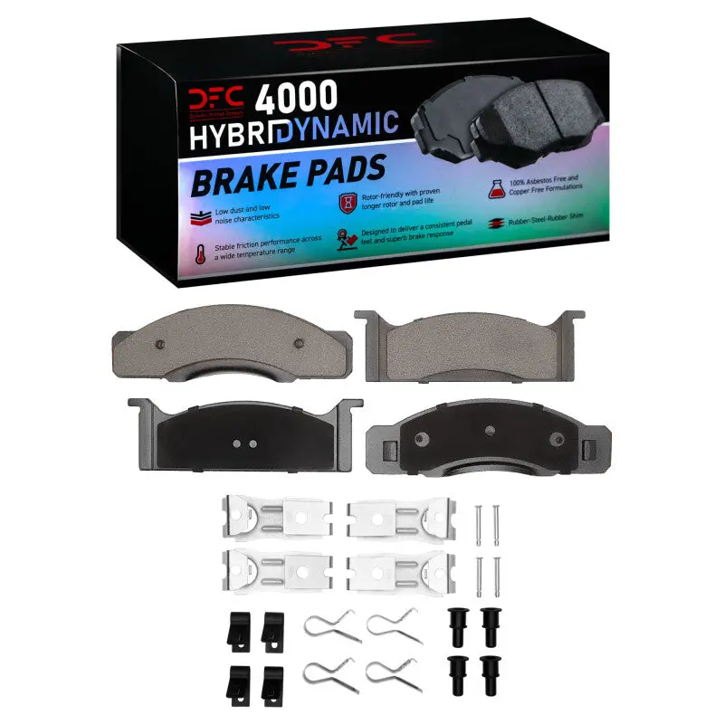 Dfc 68-72 Ford Custom Front 4000 Hybridynamic Brake Pads And Hardware Kit 1