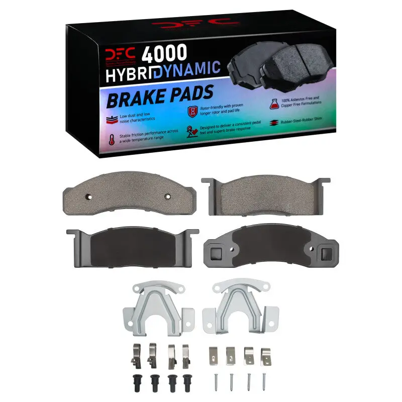 Dfc 68-73 Ford Ranchero Front 4000 Hybridynamic Brake Pads And Hardware Kit 1