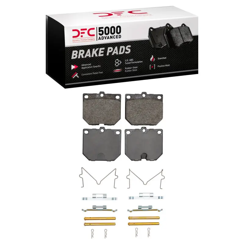 Dfc 69-83 Nissan 620 Pickup Front 5000 Advanced Ceramic Brake Pads And Hardware Kit 1