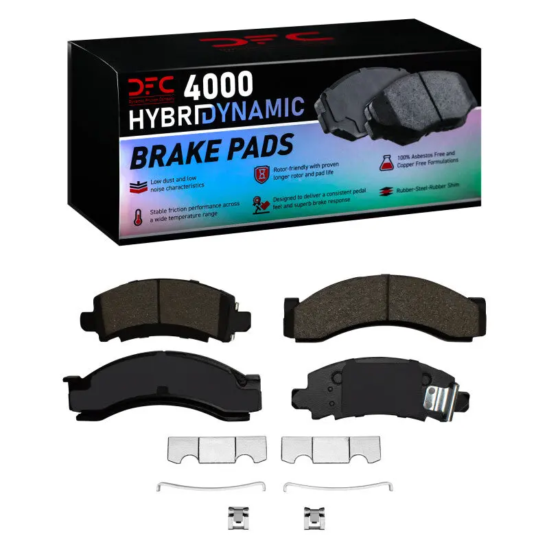 Dfc 71-05 Chevrolet K30 Rear/Front 4000 Hybridynamic Brake Pads And Hardware Kit 1