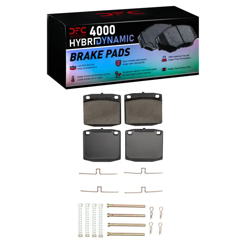 Dfc 74-82 Honda Civic Front 4000 Hybridynamic Brake Pads And Hardware Kit 1