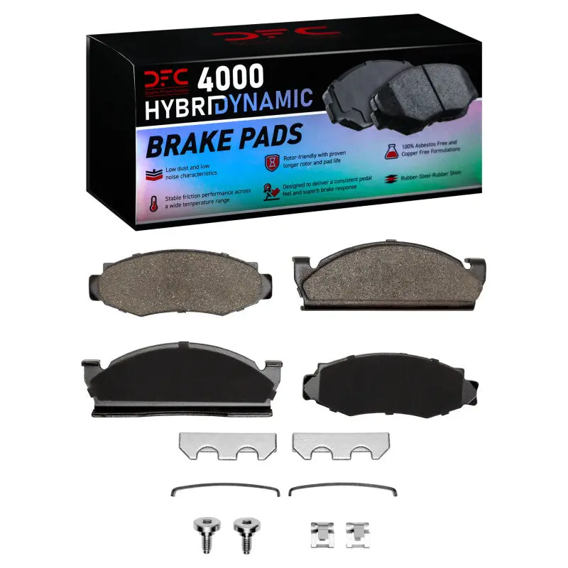 Dfc 74-83 American Motors Spirit Front 4000 Hybridynamic Brake Pads And Hardware Kit 1