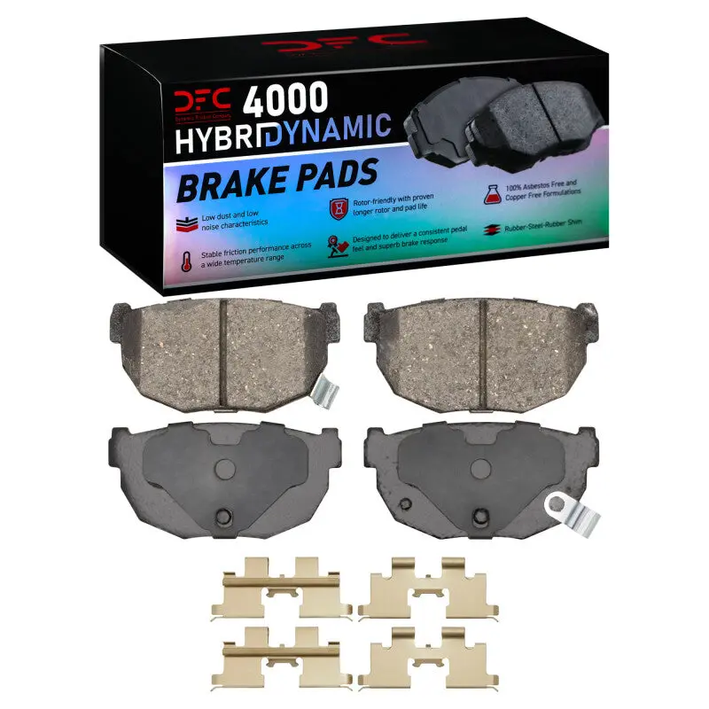 Dfc 81-98 Nissan Maxima Rear 4000 Hybridynamic Brake Pads And Hardware Kit 1