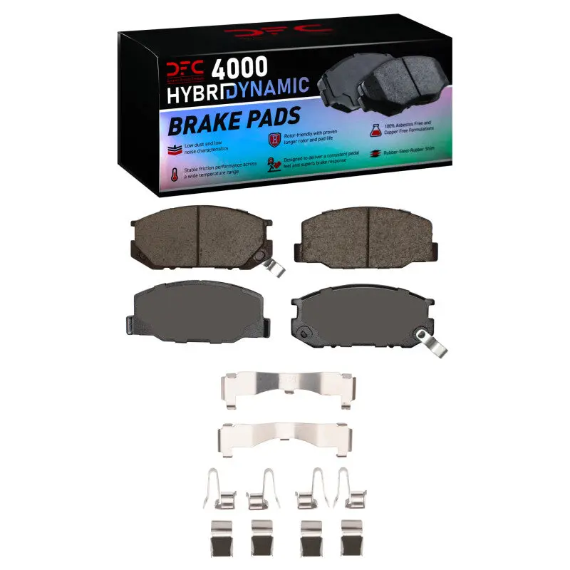 Dfc 82-85 Toyota Celica Front 4000 Hybridynamic Brake Pads And Hardware Kit 1