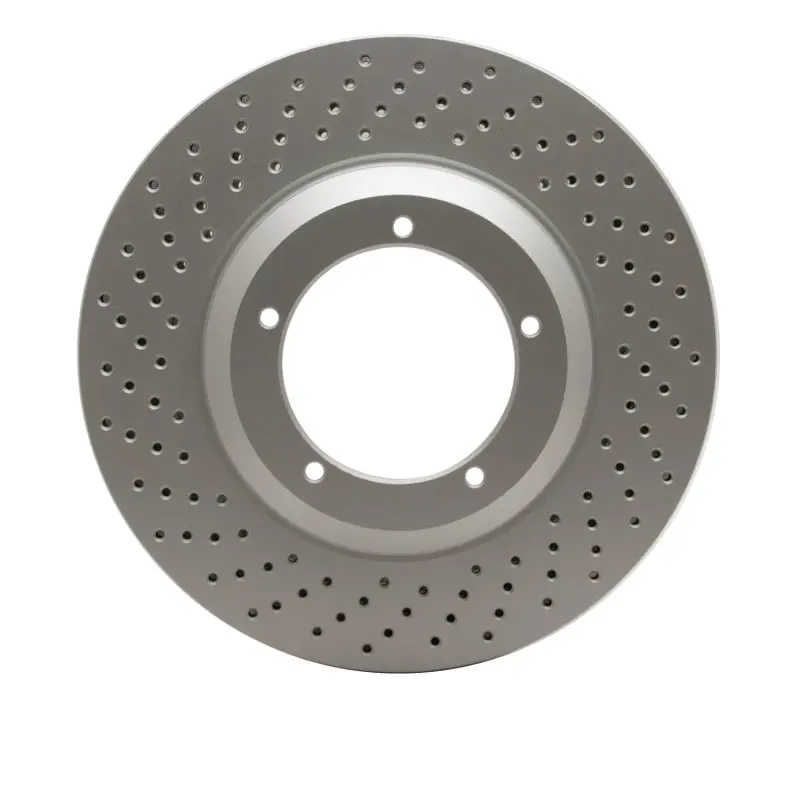 Dfc 82-89 Porsche 911 Left Front Drilled Geospec Coated Rotor 1