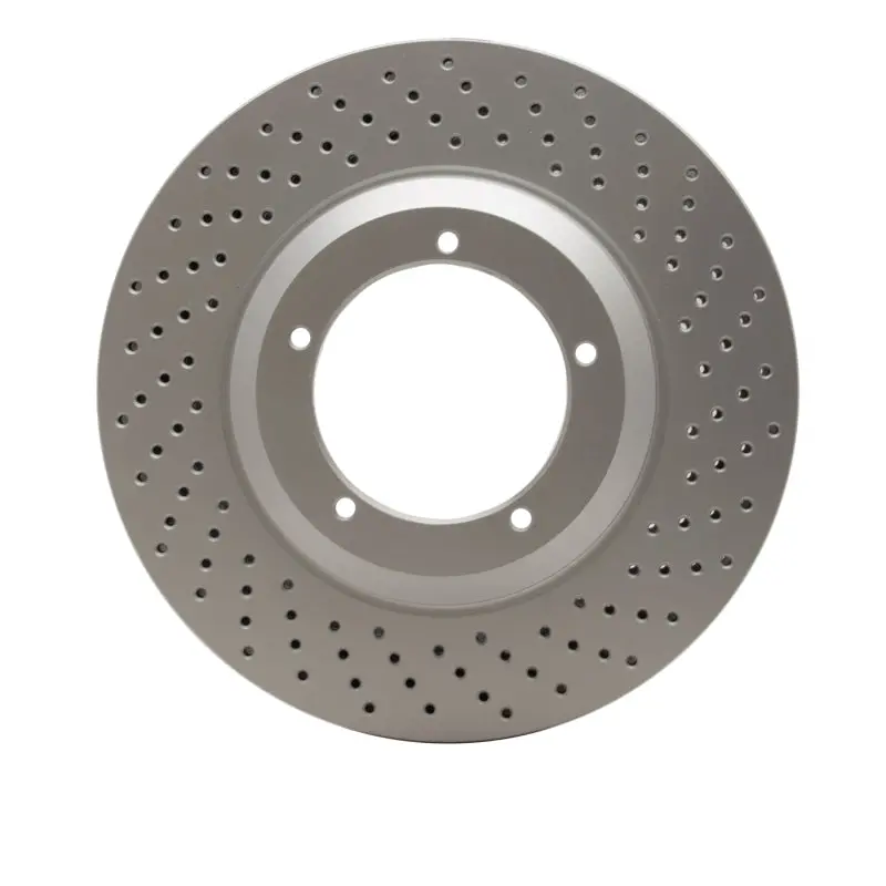 Dfc 82-89 Porsche 911 Right Front Drilled Geospec Coated Rotor 1
