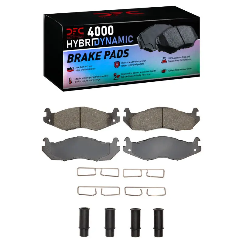 Dfc 82-92 American Motors Concord Front 4000 Hybridynamic Brake Pads And Hardware Kit 1
