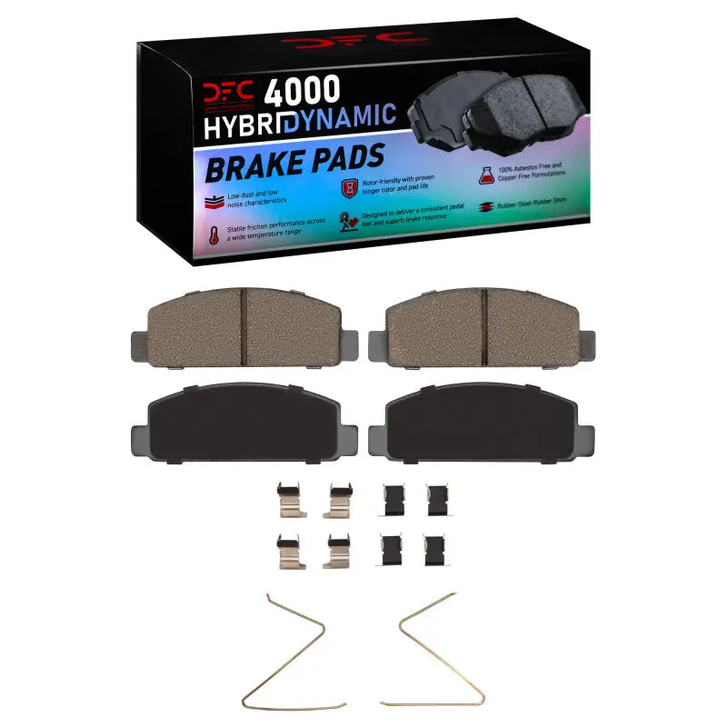 Dfc 84-91 Mazda Rx-7 Front 4000 Hybridynamic Brake Pads And Hardware Kit 1