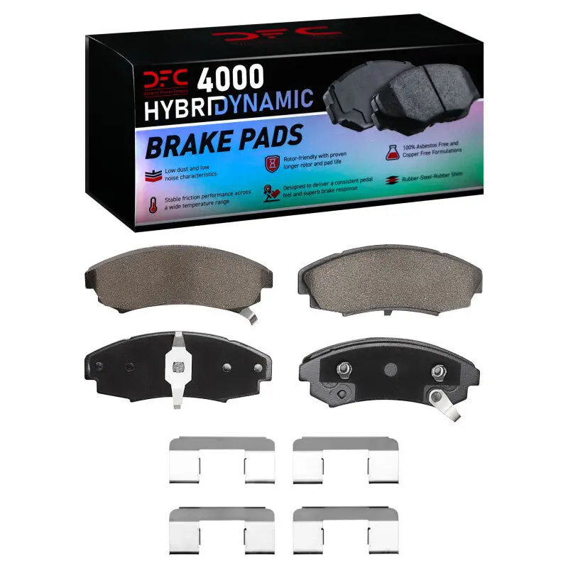 Dfc 86-92 Buick Reatta Front 4000 Hybridynamic Brake Pads And Hardware Kit 1