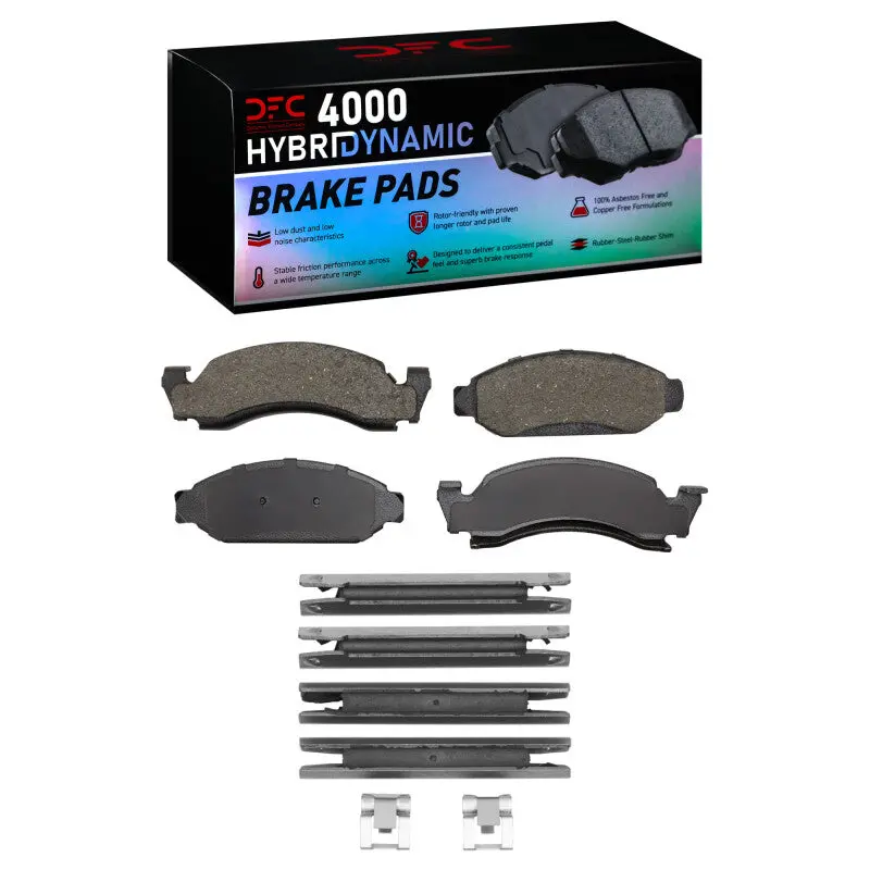 Dfc 86-93 Ford Bronco Front 4000 Hybridynamic Brake Pads And Hardware Kit 1