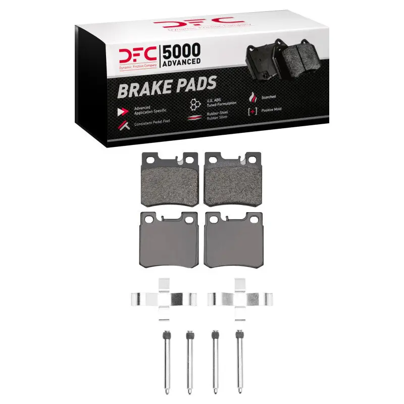Dfc 87-00 Mercedes-Benz 300E Rear 5000 Advanced Low Metallic Brake Pads And Hardware Kit 1