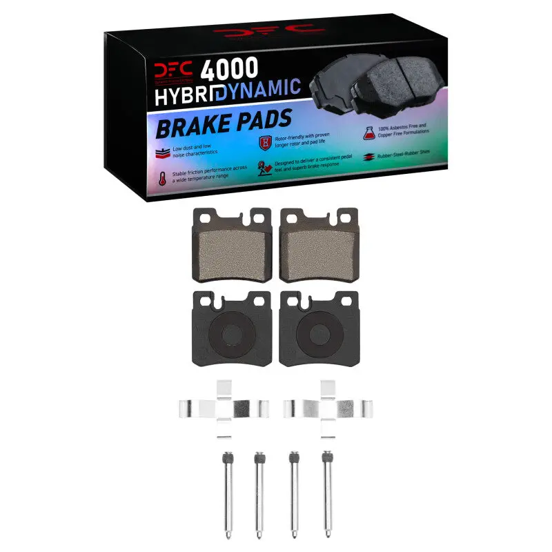Dfc 87-00 Mercedes-Benz Sl500 Rear 4000 Hybridynamic Brake Pads And Hardware Kit 1