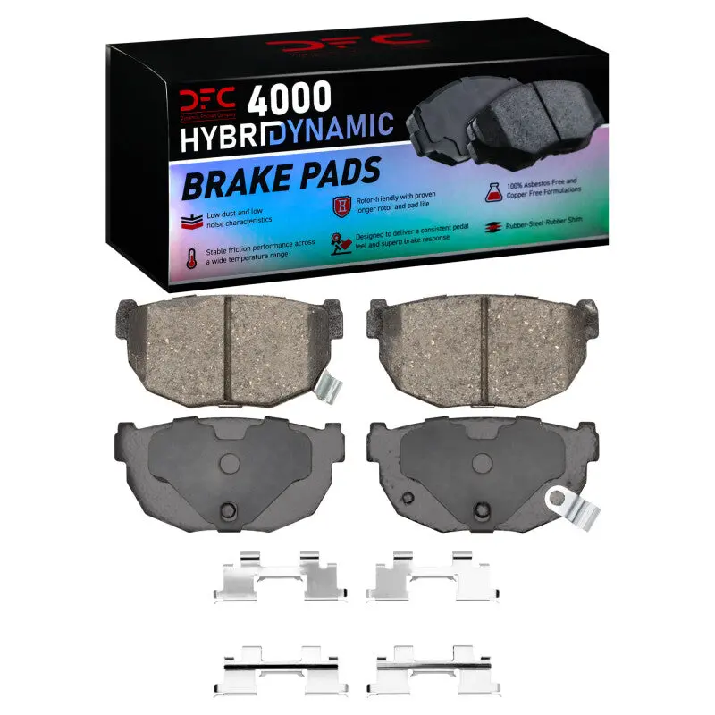 Dfc 87-89 Nissan 300Zx Turbo Rear 4000 Hybridynamic Brake Pads And Hardware Kit 1