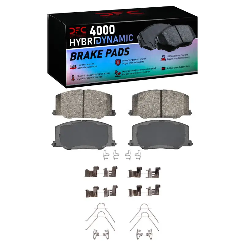 Dfc 87-93 Lexus Es250 Front 4000 Hybridynamic Brake Pads And Hardware Kit 1