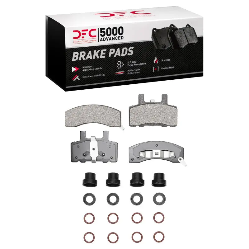 Dfc 88-02 Chevrolet K3500 Front 5000 Advanced Semi Metallic Brake Pads And Hardware Kit 1