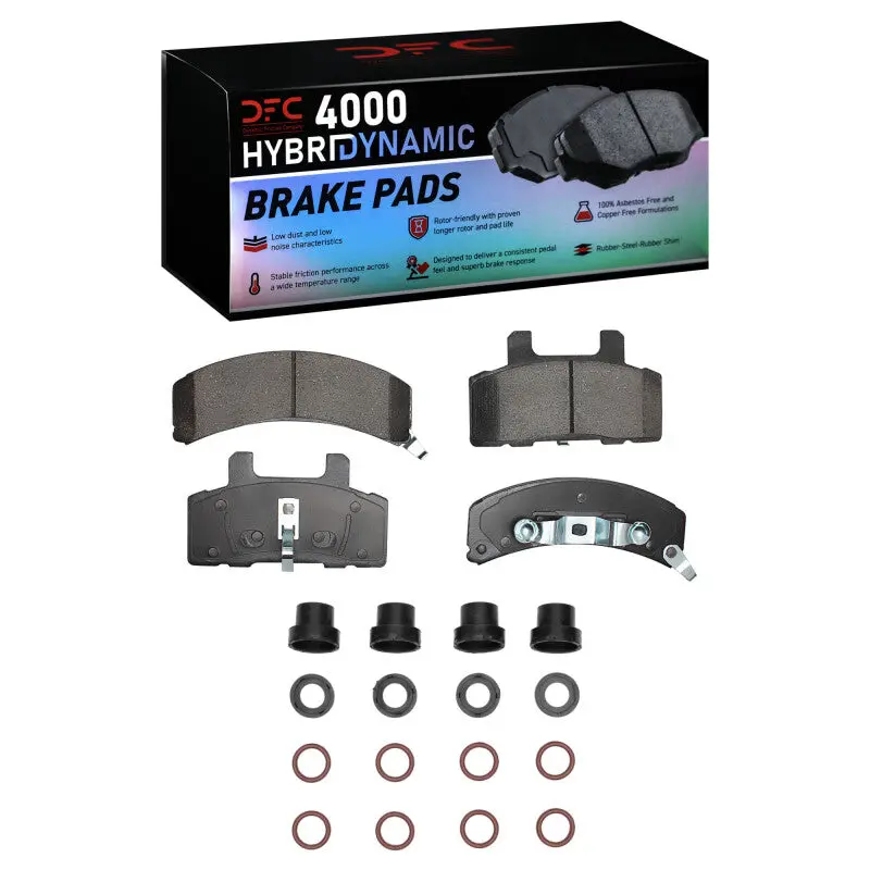 Dfc 88-91 Chevrolet K1500 Front 4000 Hybridynamic Brake Pads And Hardware Kit 1