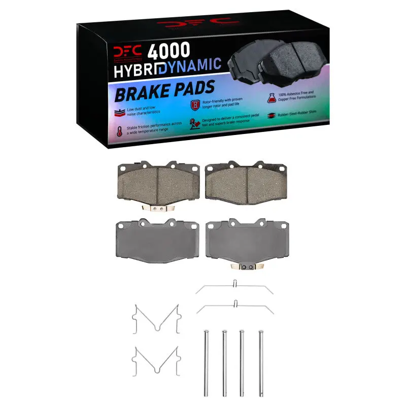 Dfc 88-95 Toyota Pickup Front 4000 Hybridynamic Brake Pads And Hardware Kit 1