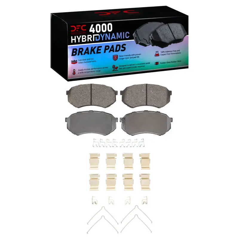 Dfc 89-04 Mitsubishi Fuso Fe Front 4000 Hybridynamic Brake Pads And Hardware Kit 1