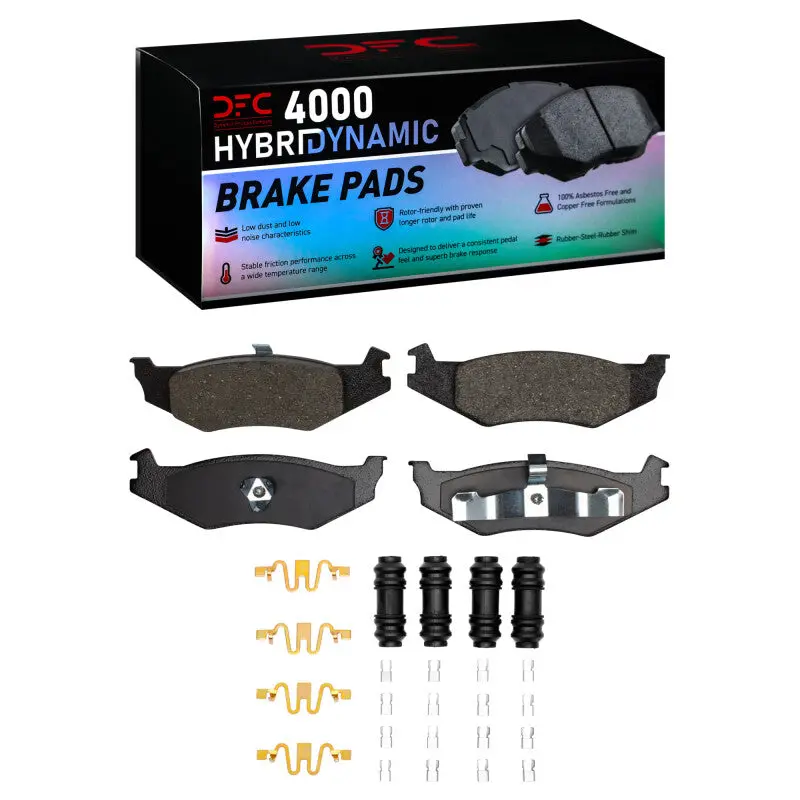 Dfc 89-10 Dodge Intrepid Rear 4000 Hybridynamic Brake Pads And Hardware Kit 1