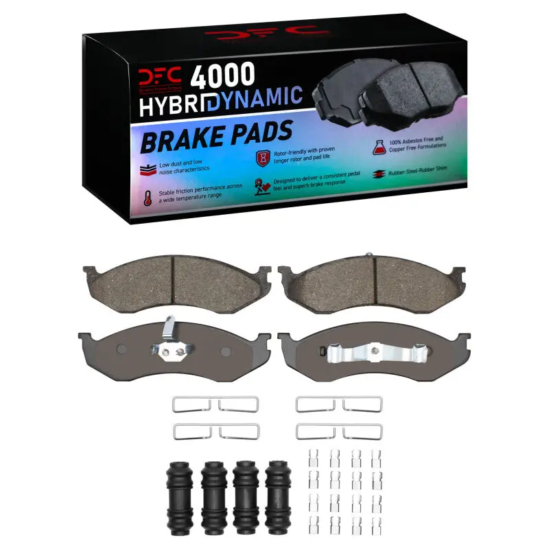Dfc 90-06 Jeep Grand Wagoneer Front 4000 Hybridynamic Brake Pads And Hardware Kit 1