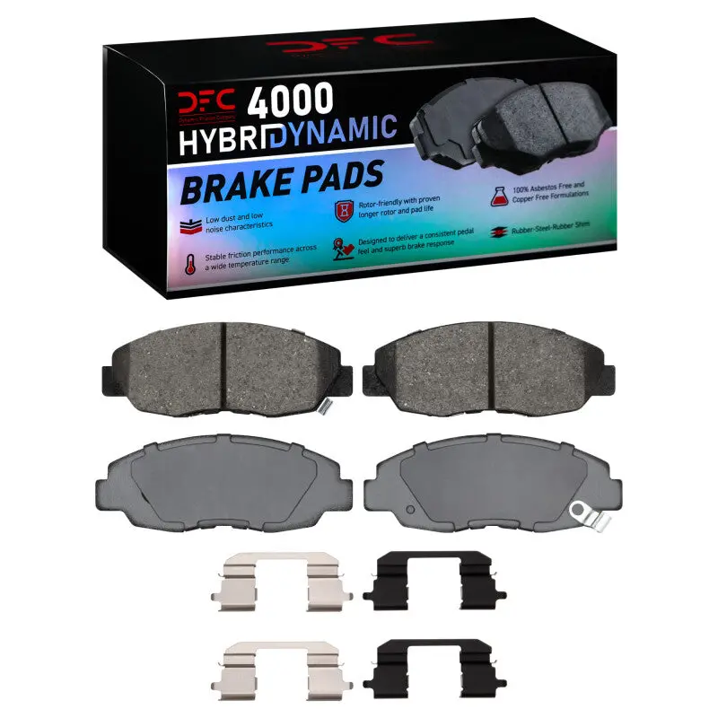 Dfc 90-99 Acura Cl Front 4000 Hybridynamic Brake Pads And Hardware Kit 1