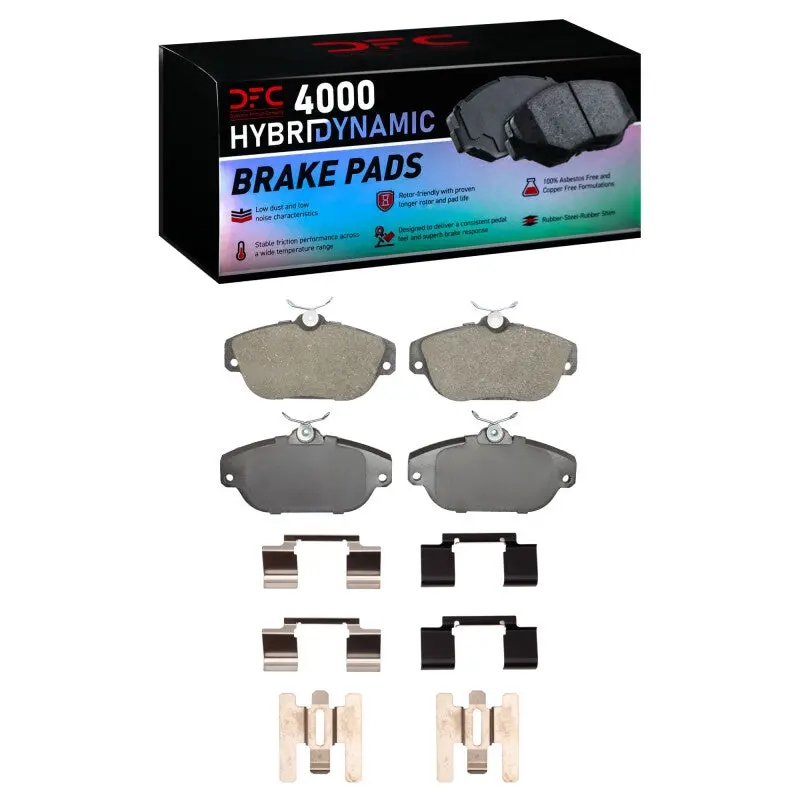Dfc 91-98 Volvo S90/V90/740/745/960/780/940 Front 4000 Hybridynamic Brake Pads And Hardware Kit 1