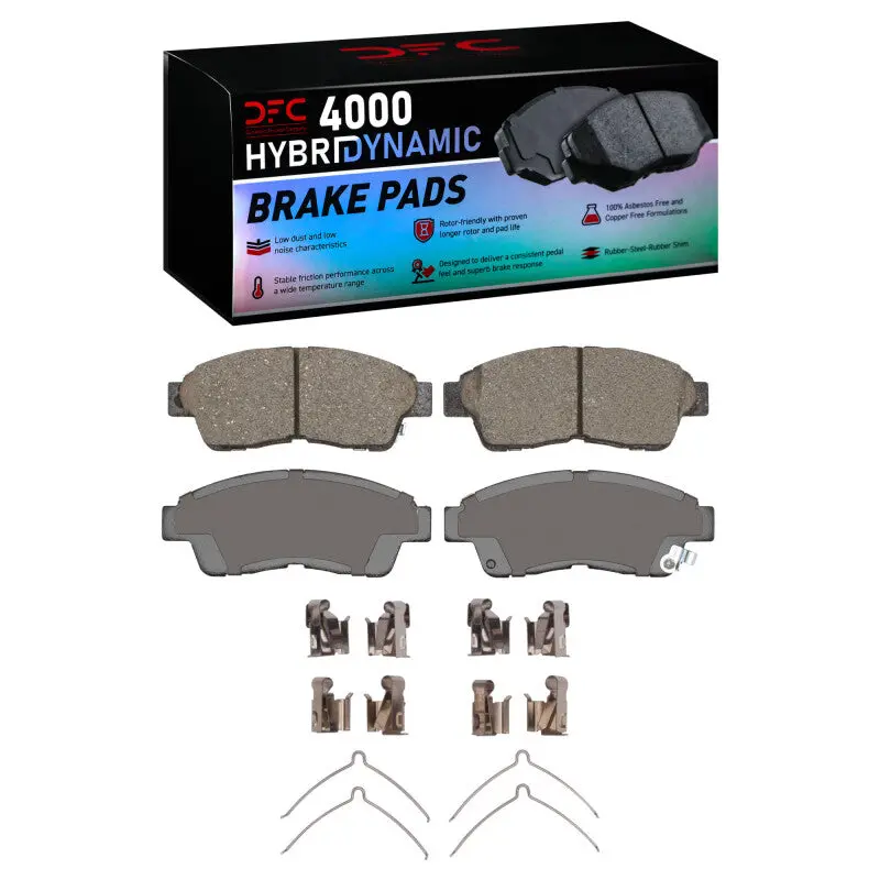Dfc 92-03 Geo Prizm Front 4000 Hybridynamic Brake Pads And Hardware Kit 1