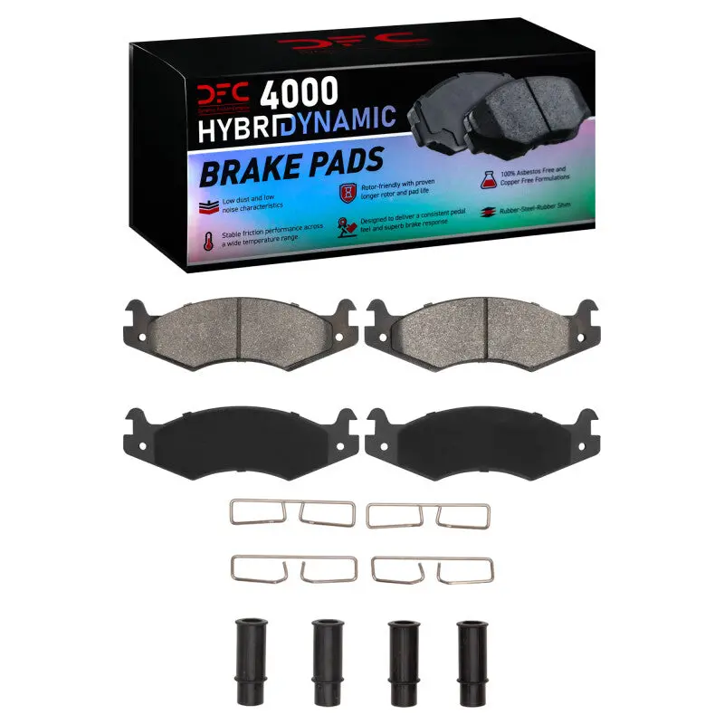 Dfc 92-06 Hummer H1 Rear/Front 4000 Hybridynamic Brake Pads And Hardware Kit 1