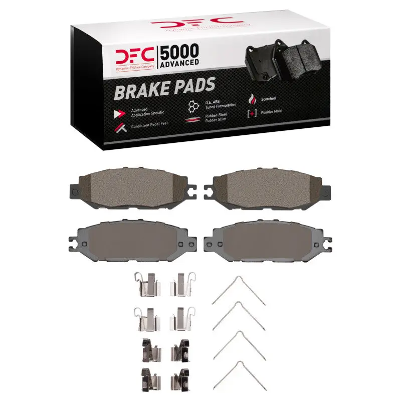 Dfc 93-00 Lexus Ls400 Rear 5000 Advanced Ceramic Brake Pads And Hardware Kit 1