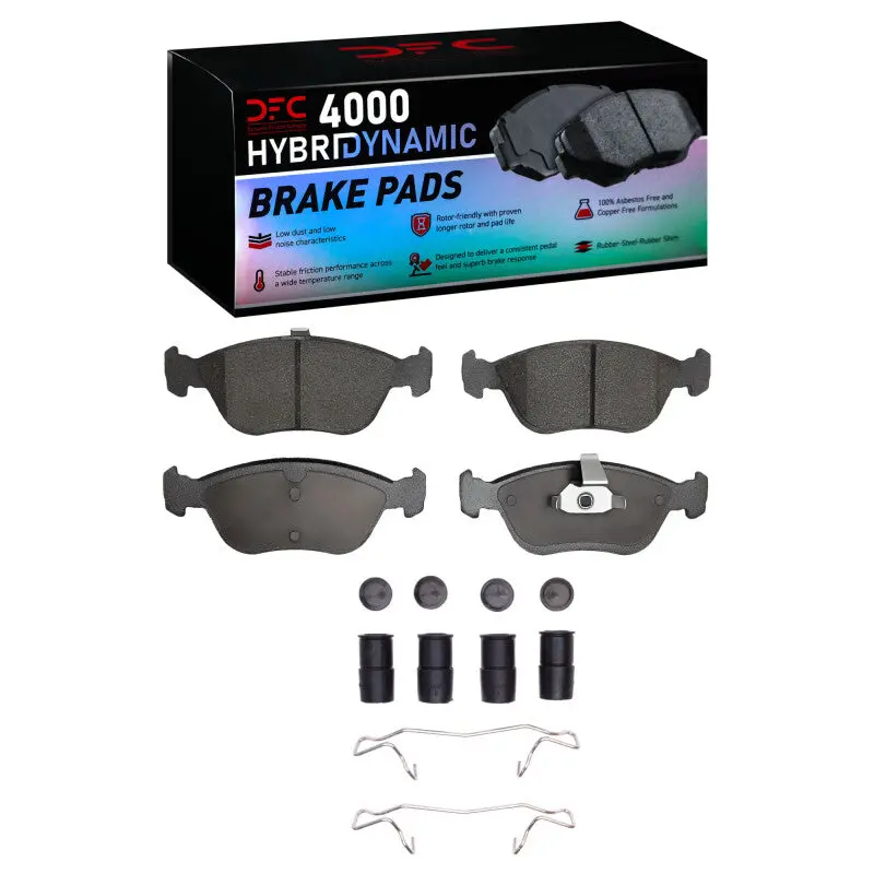 Dfc 93-04 Volvo 850/V70/C70/S70 Front 4000 Hybridynamic Brake Pads And Hardware Kit 1