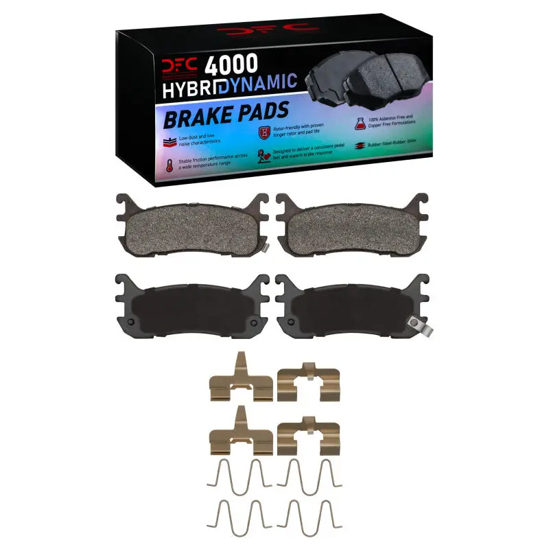 Dfc 94-03 Ford Escort Rear 4000 Hybridynamic Brake Pads And Hardware Kit 1