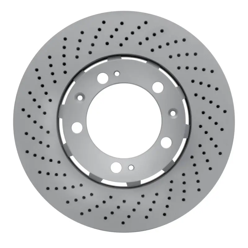 Dfc 94-98 Porsche 911 Left Front Drilled Hi-Carbon Alloy Geomet Coated Rotor 1