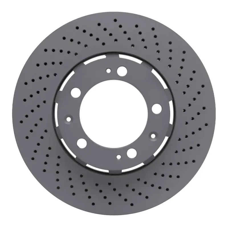 Dfc 94-98 Porsche 911 Right Front Drilled Hi-Carbon Alloy Geomet Coated Rotor 1