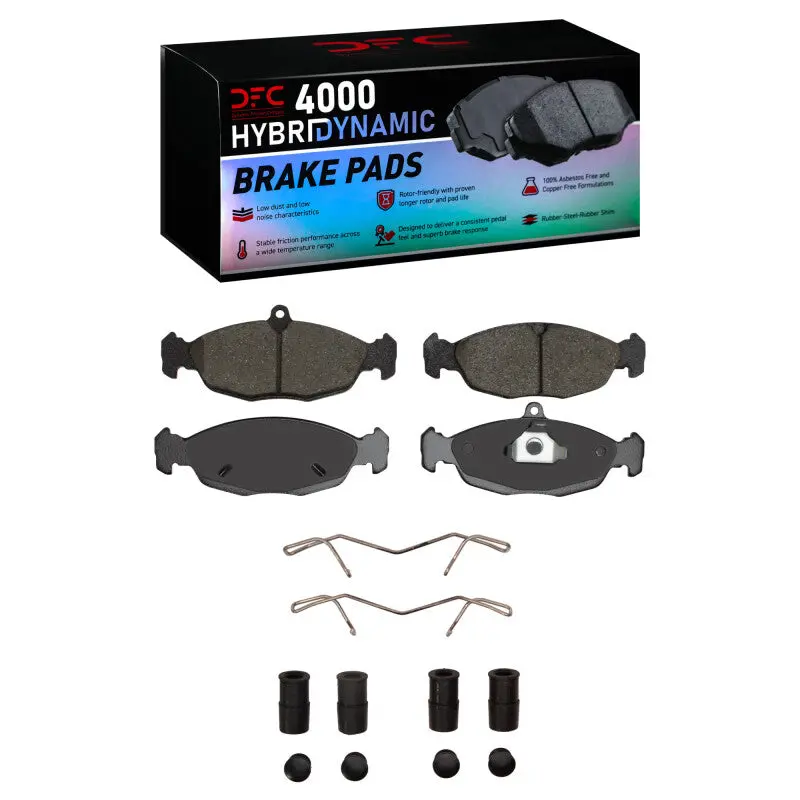 Dfc 95-99 Chevrolet Tigra (Mexico) Rear/Front 4000 Hybridynamic Brake Pads And Hardware Kit 1