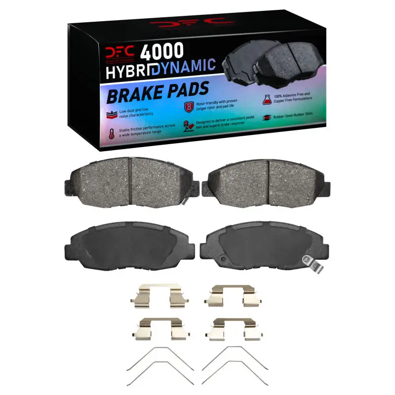 Dfc 96-15 Acura El Front 4000 Hybridynamic Brake Pads And Hardware Kit 1