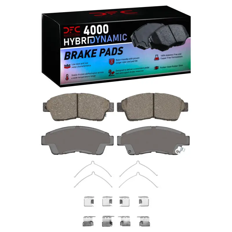Dfc 97-01 Toyota Camry Front 4000 Hybridynamic Brake Pads And Hardware Kit 1