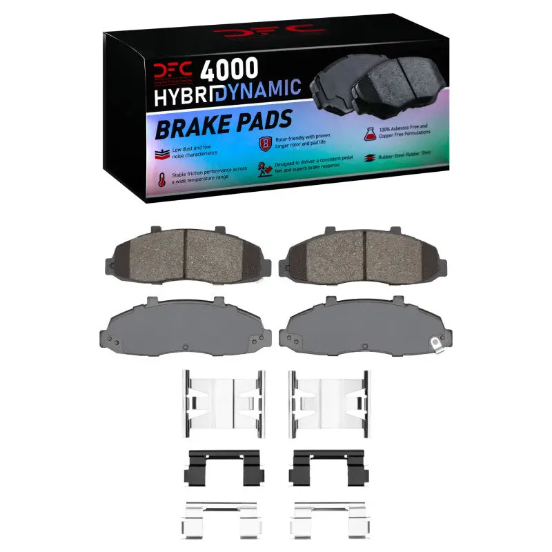 Dfc 97-04 Ford F-150 Rwd Front 4000 Hybridynamic Brake Pads And Hardware Kit 1